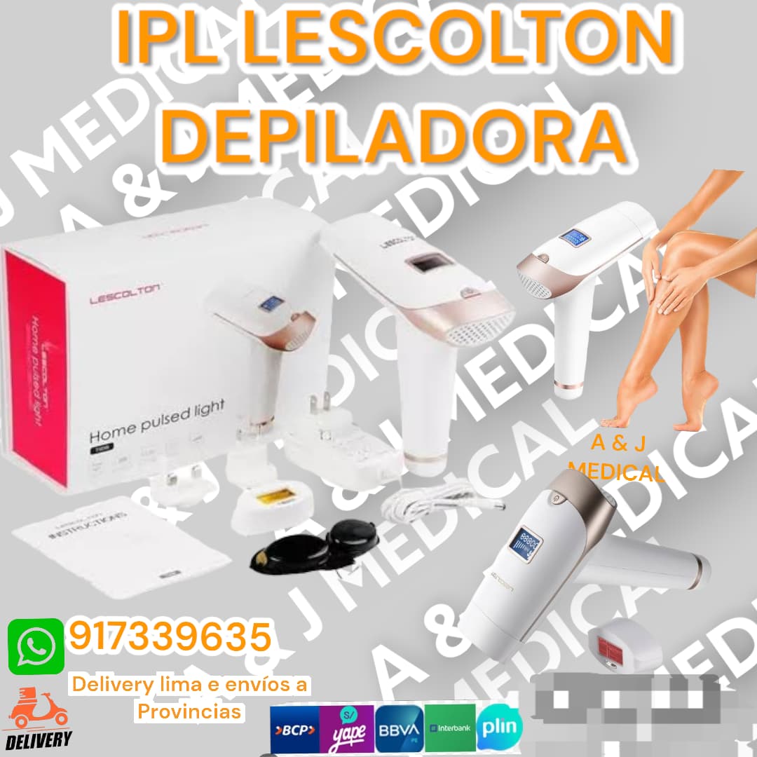 La depilación láser. IPL funciona dentro de los poros y destruye la papila capilar, por lo tanto, logra la depilación permanente. Lámpara de cuarzo para depilación con mayor vida útil y uso duradero. Cinco niveles de energía óptimos ajustables según la tolerancia de la piel. El LED verde brillante se ilumina cuando la unidad está lista para funcionar. Diseño ergonómico y fácil de llevar. Menos doloroso que la depilación. Voltaje: 100 ~ 240 V